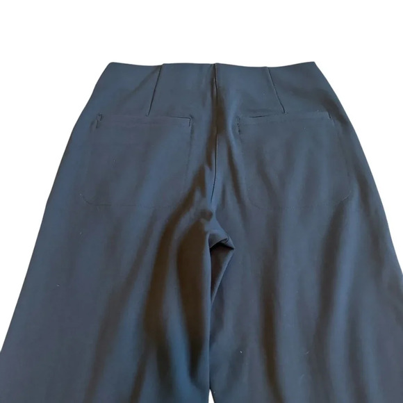 Betabrand Pull On Black Pants Wide Leg Button Detail Office Size Small Petite - Picture 6 of 10